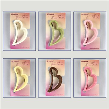 Large hair clip. 71. Heart model. Assorted