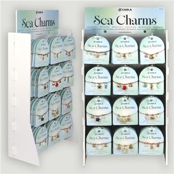 SEA CHARM. Pulseiras de aço sortidas. 96 unid.