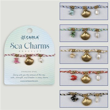 SEA CHARM. Pulseira em aço. Modelo Concha