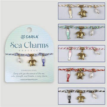 SEA CHARM. Pulseira em aço. Modelo Tartaruga