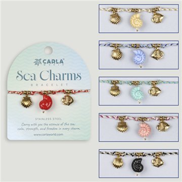 SEA CHARM. Pulseira em aço. Modelo Concha