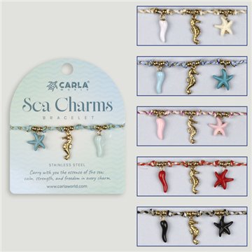 SEA CHARM. Pulseira em aço. Modelo Cavalo-marinho