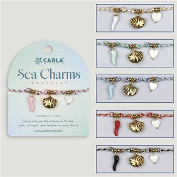 SEA CHARM. Pulseira em aço. Modelo Concha