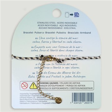 SEA CHARM. Bracelet en acier. Modèle Étoile de mer