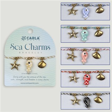 SEA CHARM. Pulseira em aço. Modelo Peixe