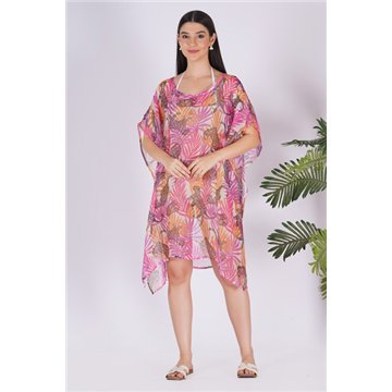 Poncho en mousseline de soie Taille unique/6 imprimés