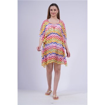 Poncho en mousseline de soie Taille unique/6 imprimés