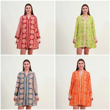 Tunique en rayonne. Taille unique / 2 tirages