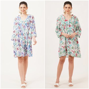 Túnica Algodón. Talla única. 4 Colores x 1 pieza.