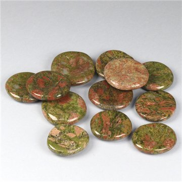 Pierre anti-stress. Unakite. 5,5-4,5cm env.