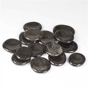 Pierre anti-stress. Obsidienne noire. 6,5-4,5cm env.