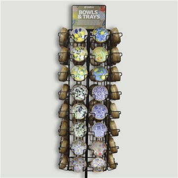 BOWLS & TRAYS. Présentoir avec 216 pièces