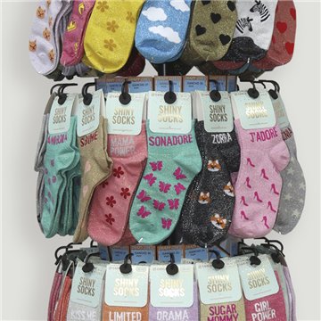 SHINY SOCKS. Expositor con 480 piezas