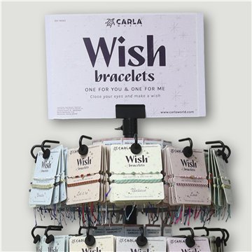 WISH BRACELETS. Display stand with 1008 pieces