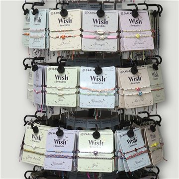 WISH BRACELETS. Expositor con 1008 piezas