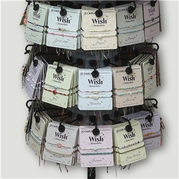 WISH BRACELETS. Display stand with 1008 pieces