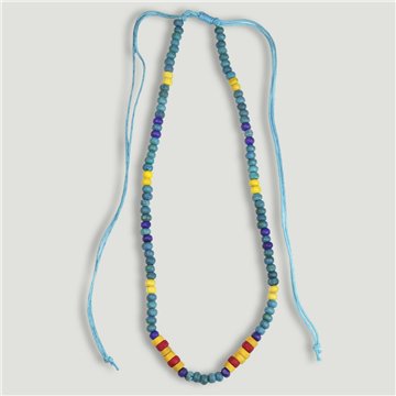 Adjustable beaded necklace. 27. Wood. Assorted