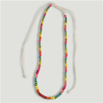 Collar bolitas ajustable. 29. Madera. Surtidos