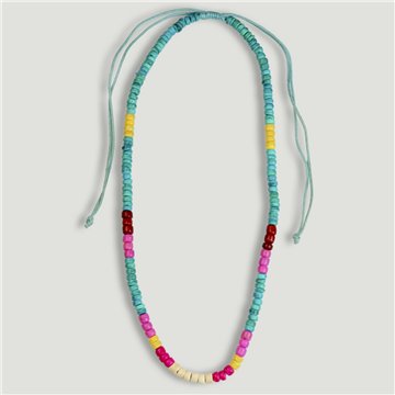 Collar bolitas ajustable. 30. Madera. Surtidos