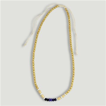 Adjustable beaded necklace. 31. Wood. Assorted