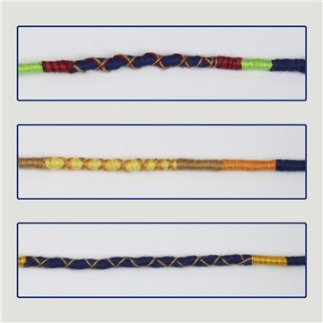 Cord bracelet. 85. Wrapped thread. Assorted