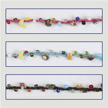 Cord bracelet. 86. Shells and seashells. Assorted