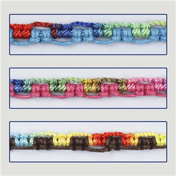 Cord bracelet. 87. Gradient macramé. Assorted