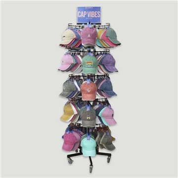 CAP VIBES Display. 100% Cotton Caps – 360 pcs.