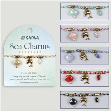 SEA CHARM. 02. Steel bracelet. Dolphin model