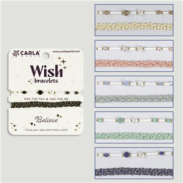 Set 2 pulseras cordón. 01. Estrella. Surtidas