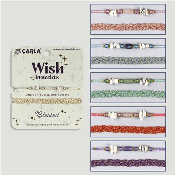 Set 2 pulseras cordón. 03. Tubo. Surtidas