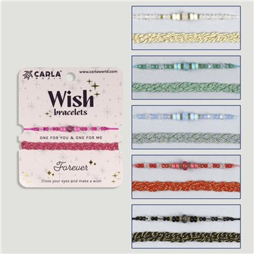 Conjunto de 2 pulseiras de cordão. 07. Discos. Sortidas