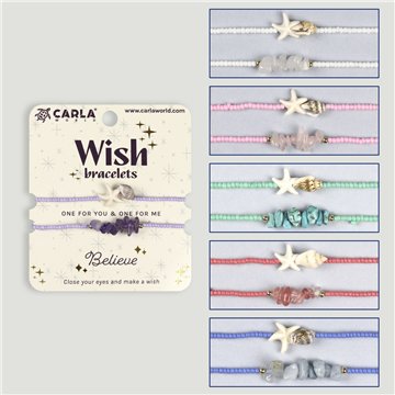 Set 2 pulseras cordón. 13. Caracola. Surtidas