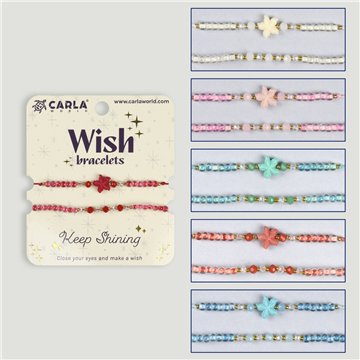 Set 2 pulseras cordón. 20. Estrella. Surtidas