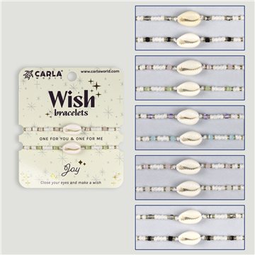 Set 2 pulseras cordón. 34. Concha. Surtidas