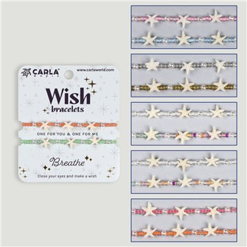 Set 2 pulseras cordón. 35. Estrella. Surtidas