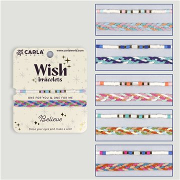 Set 2 pulseras cordón. 37. Fimo. Surtidas