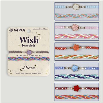 Set 2 pulseras cordón. 41. Trébol. Surtidas