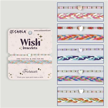 Set 2 pulseras cordón. 43. Corazón. Surtidas