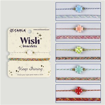 Set 2 pulseras cordón. 44. Flor. Surtidas