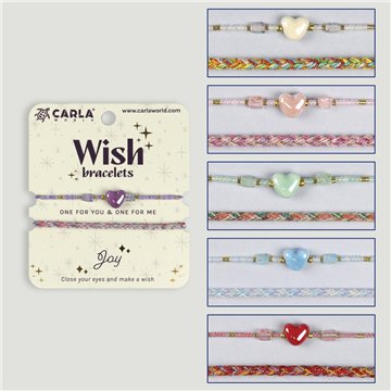 Set 2 pulseras cordón. 46. Corazón. Surtidas