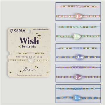 Set 2 pulseras cordón. 53. Corazón. Surtidas