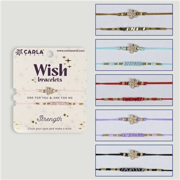 Set 2 pulseras cordón. 54. Flor. Surtidas