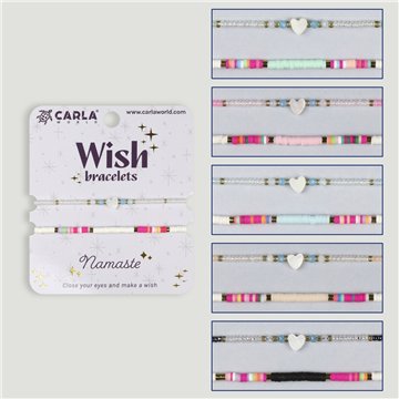 Set 2 pulseras cordón. 57. Corazón. Surtidas