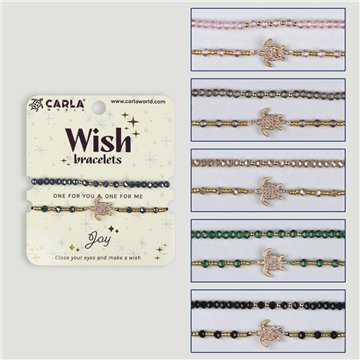 Set 2 pulseras cordón. 58. Tortuga. Surtidas