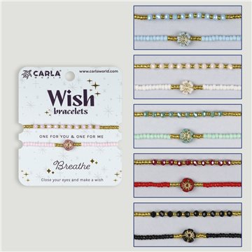 Set 2 pulseras cordón. 59. Flor. Surtidas