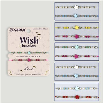 Set 2 pulseras cordón. 62. Estrellas. Surtidas