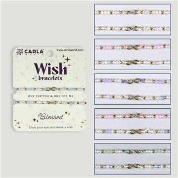 Set 2 pulseras cordón. 63. Infinitos. Surtidas