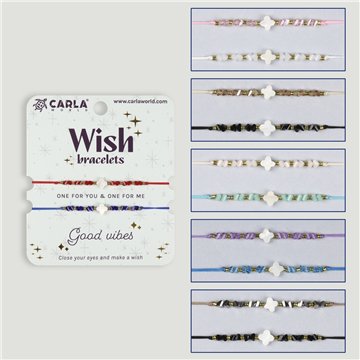 Set 2 pulseras cordón. 64. Cruces. Surtidas