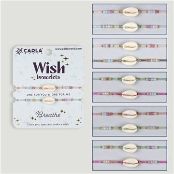 Set 2 pulseras cordón. 71. Concha. Surtidas